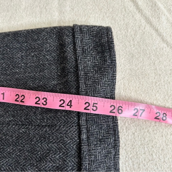 Talbots Jacket Blazer Gray‎ Wool Button Up Herringbone Club Collar Size 16 - Picture 7 of 7